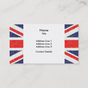Artistic Pointillist UK Union Jack Flag Business Card