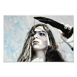 Artistic Portrait Featuring a Woman in Abstract Photo Print