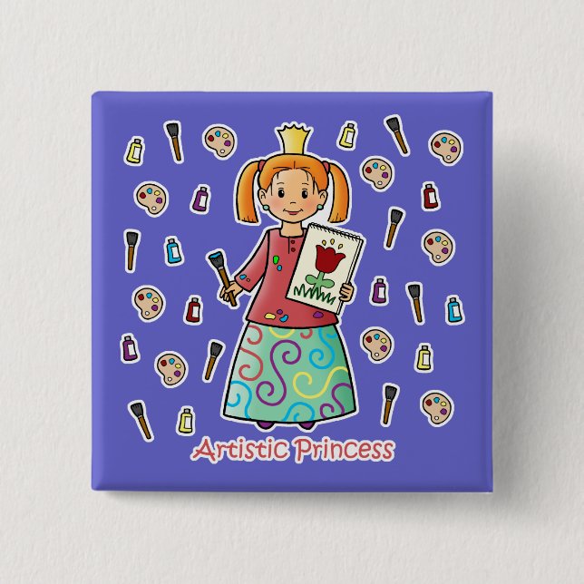Artistic Princess Button (Front)