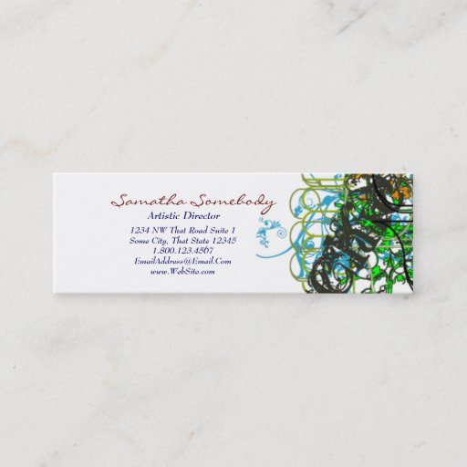 Customizable Artistic Profile Card Business Cards