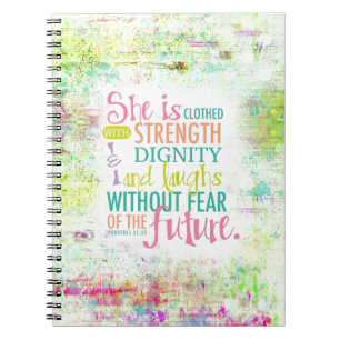 Artistic Proverbs 31:25 Notebook