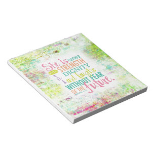 Artistic Proverbs 31:25 Notepad