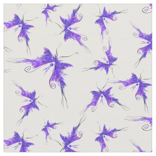 Artistic Purple Butterfly Fabric