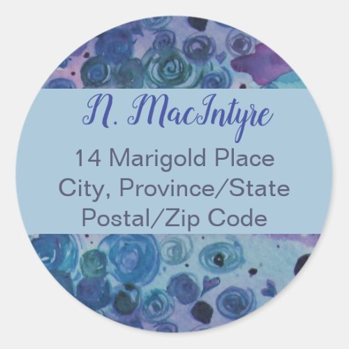 Artistic Purple Envelope Seal Sticker Label 20