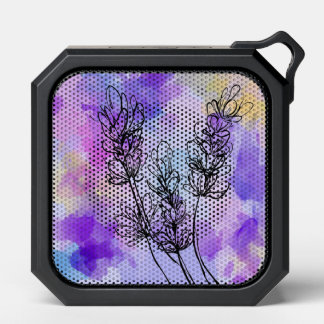 Artistic Purple Floral Waterproof Speaker