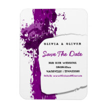 Artistic Purple Paint Splatter - Save the Date -