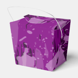 Artistic Purple Paint Splatter Wedding Suppplies Favor Boxes