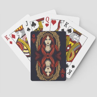 Artistic Queen of Hearts Playing Cards