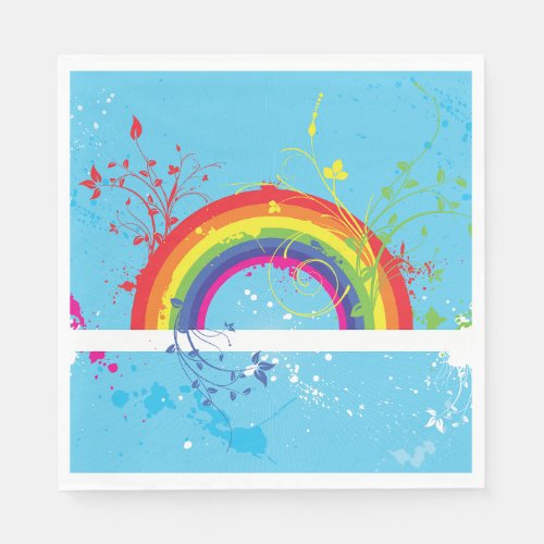 Artistic Rainbow Colourful Art Napkins