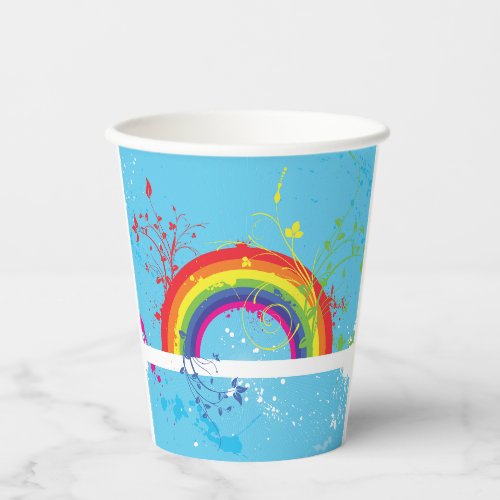 Artistic Rainbow Colourful Art Paper Cups