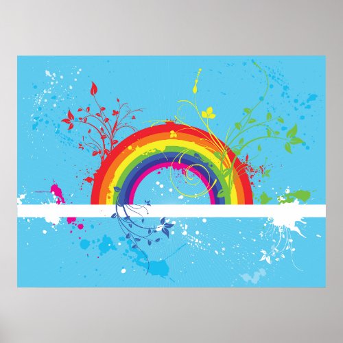 Artistic Rainbow Colourful Art Poster