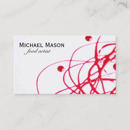 Artistic  Red Business Card