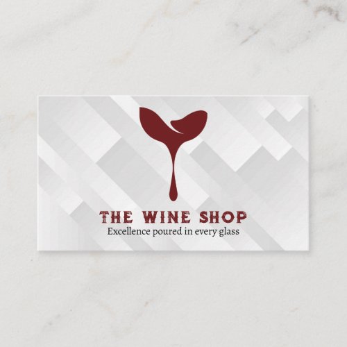 Artistic Red Wine Glass Pour Business Card