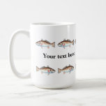 Artistic Redfish In A Line Personalized Mug at Zazzle