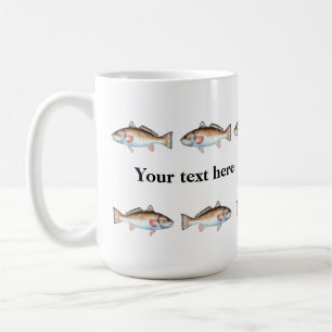 Artistic Redfish in a Line Personalized Mug