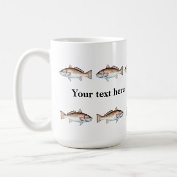Artistic Redfish In A Line Personalized Mug by EnchantedBayou at Zazzle