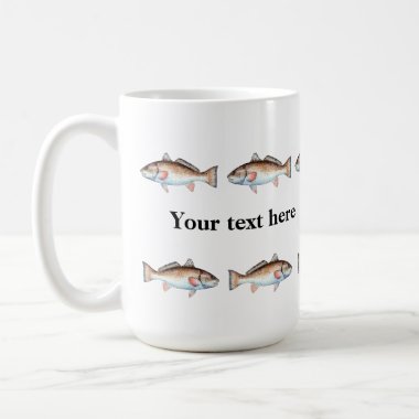 Artistic Redfish in a Line Personalized Mug