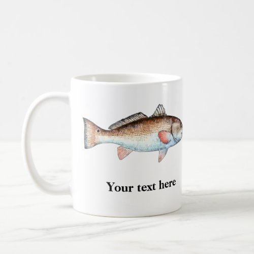 Artistic Redfish Personalized Mug
