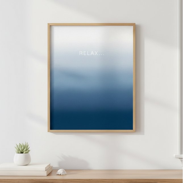 Artistic Relax Gradient Poster - Deep Blue Trend (Creator Uploaded)