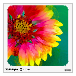 Artistic rendition of Indian Blanket flower Wall Sticker