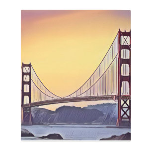 Artistic Rendition of the Golden Gate Bridge  Metal Print