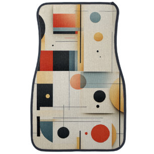 Artistic Retro Geometrics Car Floor Mat