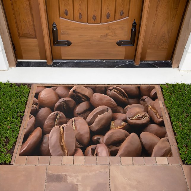 Artistic Roasted Coffee Beans Doormat (Outdoor)