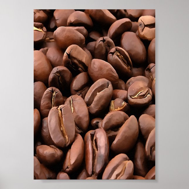  Artistic Roasted Coffee Beans  Poster (Front)