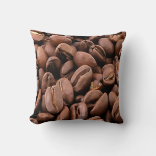 Artistic Roasted Coffee Beans Throw Pillow