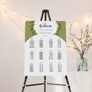 Artistic Romantic Watercolor Green Wreath Foam Board
