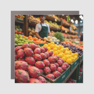 Artistic Rome Produce Market | Esquilino Chinatown Car Magnet
