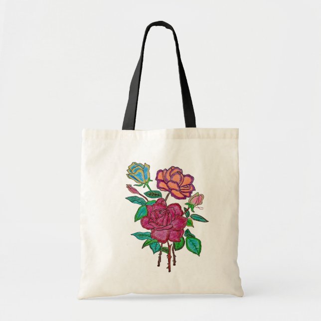 Artistic Rose Tote Bag (Front)