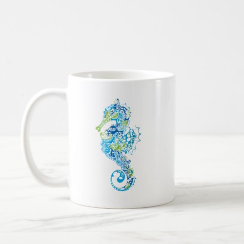 Artistic Seahorse Coffee Mug
