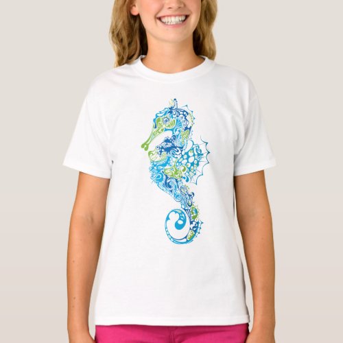 Artistic Seahorse T_shirt 