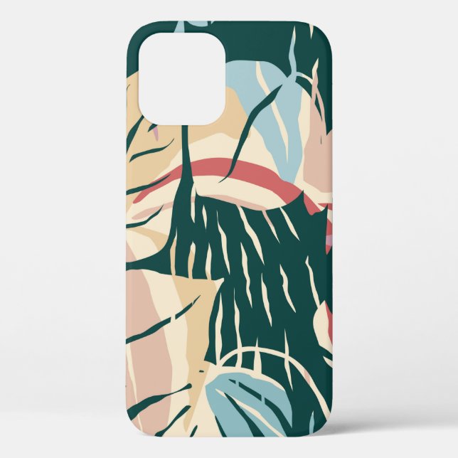 Artistic seamless pattern with abstract leaves. Mo Case-Mate iPhone Case (Back)