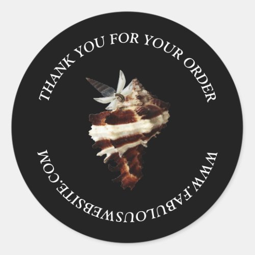 Artistic shop store thank you for your order classic round sticker