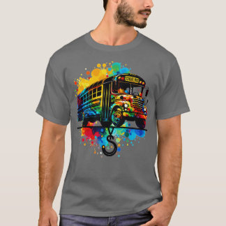 Artistic Silhouette Of A School Bus 1 T-Shirt