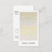 ARTISTIC SILVER FAUX SKETCH STRIPED LINE PATTERN BUSINESS CARD (Front/Back)