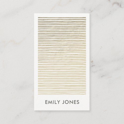 ARTISTIC SILVER FAUX SKETCH STRIPED LINE PATTERN BUSINESS CARD
