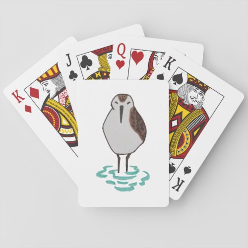 Artistic Sleeping Sandpiper Poker Cards