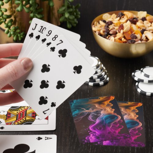 Artistic Smoke Multicolor Playing Cards