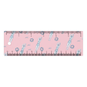 Artistic Snychro Swimming Team Swimmers Pink Ruler