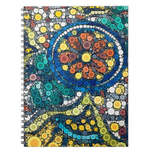 artistic southwestern pottery colorful unique  notebook