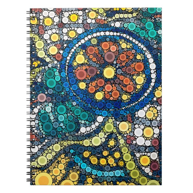 artistic southwestern pottery colorful unique  notebook (Front)