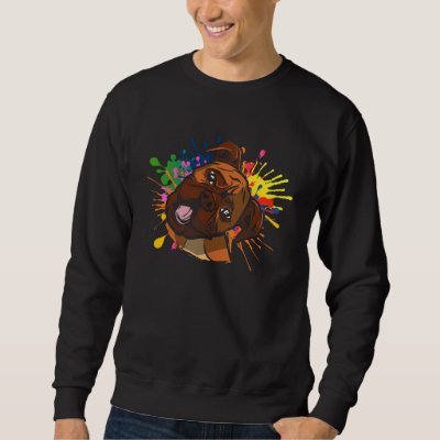 Artistic Splash Boxer Dog Breed Canine Whisperer Sweatshirt