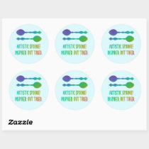 Artistic Spoonie! Inspired, But Tired. Stickers