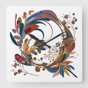 Artistic Square Acrylic Wall Clock 10.75"