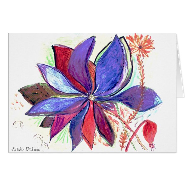 Artistic Starflower Card (Front Horizontal)