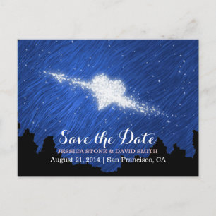 Artistic Starry Night Save the Date Wedding Announcement Postcard