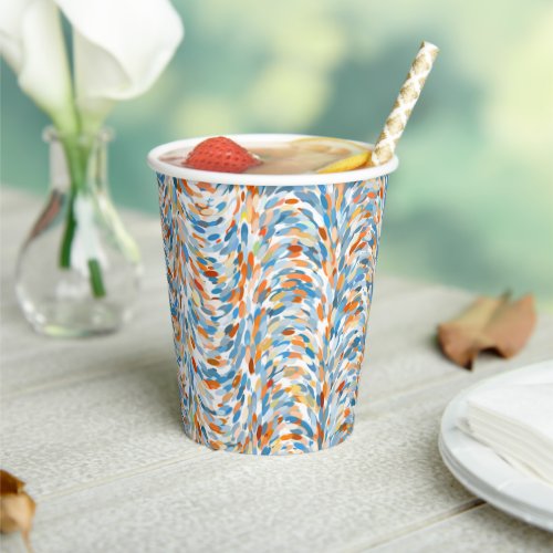 Artistic Summer Colors Paint Splatter Art Pattern Paper Cups